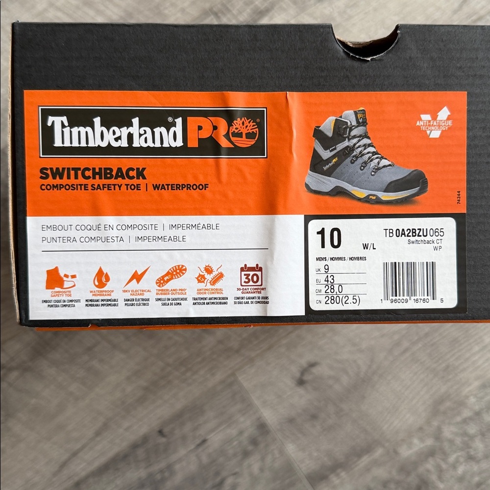 NWT Timberland PRO Men's Black and Gray Work Boots - Picture 7 of 10